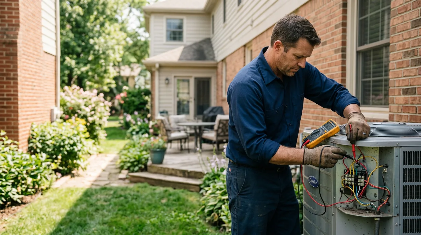 HVAC technician working near Elsinore, UT